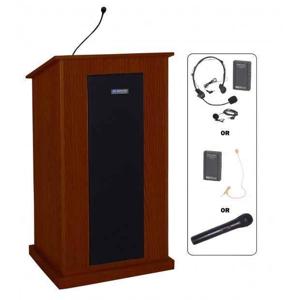 AmpliVox SW470 Wireless Chancellor Lectern with Microphone