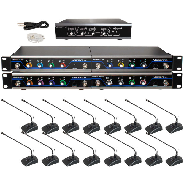 VocoPro USB-Conference-16 16-Channel Wireless Microphone