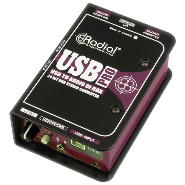 Radial Engineering USB-Pro Stereo USB Laptop DI (Open Box)