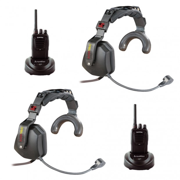 Eartec Scrambler 2-User SC-1000 2-Way Radio System with Ultra Single Inline PTT Headsets (Discontinued)