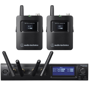 Audio-Technica ATW-1421 System 20 PRO Dual Body-Pack Digital Wireless Microphone System (No Mics)