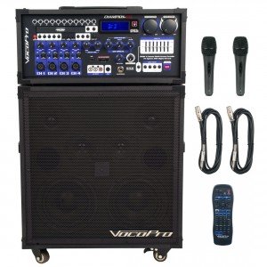 VocoPro CHAMPION-REC BASIC 4-Channel Multi-Format Portable PA System with Digital Recorder