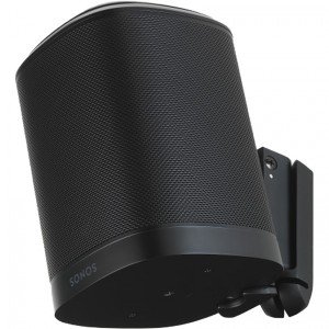 Sonos ONE Compact Wireless Streaming Smart Speaker with Wall Mount Bracket - Black