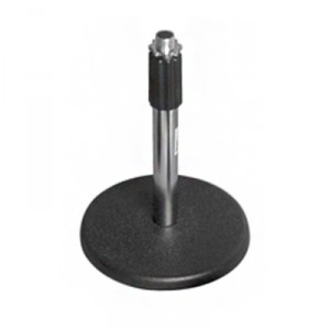 Yorkville MS-105B Round Base Telescopic Desk Stand - Black