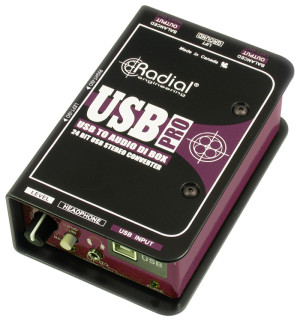 Radial Engineering USB-Pro Stereo USB Laptop DI (Open Box)