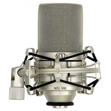 MXL 990 Condenser Microphone with Shockmount and Carrying Case - Champagne