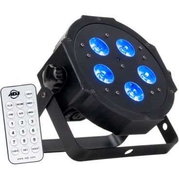 American DJ Mega Hex Par Compact LED Par Light with 5 x 6W, 6-in-1 RGBWA+UV HEX LEDs
