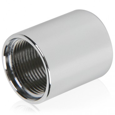 Atlas Sound AD-5B 5/8" #27 Thread Female Coupling Adapter - Chrome