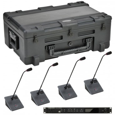 Audio-Technica ATUC-50 4 Person Portable Digital Discussion System with Built-in WAV and MP3 Recorder