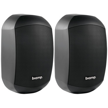 Biamp Desono MASK4C-BL 4.25" 2-Way 8 Ohm Indoor Outdoor Surface Mount Speakers - Black Pair