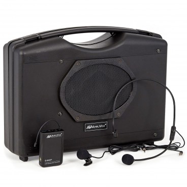 AmpliVox SW222A Wireless Portable Buddy Bluetooth-Enabled PA System with Headset and Lapel Wireless Microphone