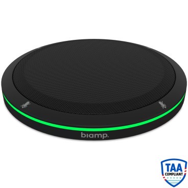 Biamp Parle TTM-X AVB Low Profile Beamtracking Tabletop Microphone - Black