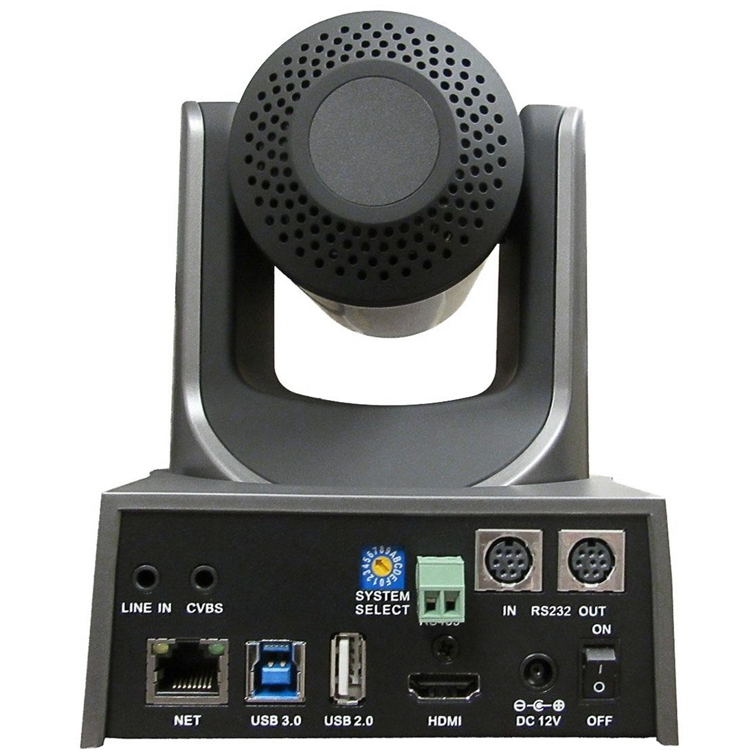 Rear of PTZOptics PT12X-USB-GY-G2 12X Camera