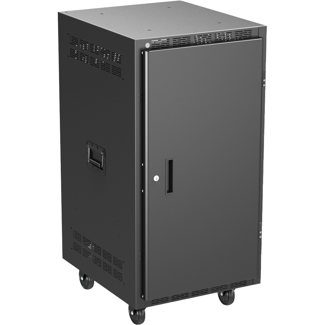 Atlas Sound Mobile Equipment Rack with Casters, Side Handles and Solid Doors