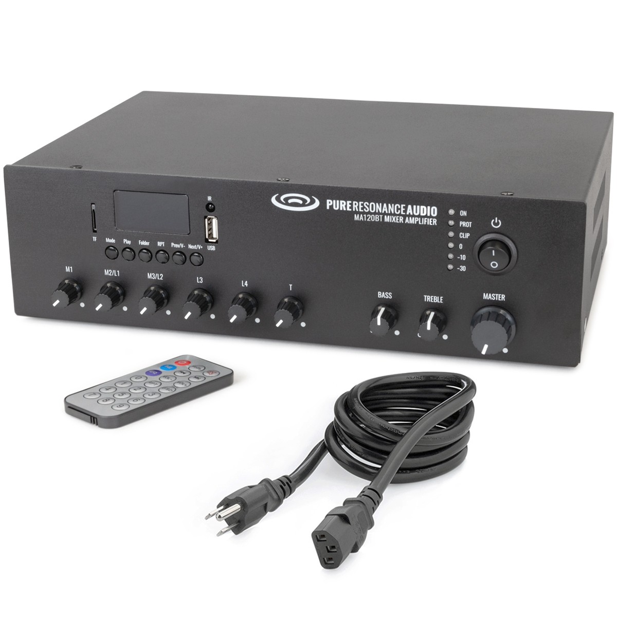 Pure Resonance Audio MA120BT Bluetooth Mixer Amplifier