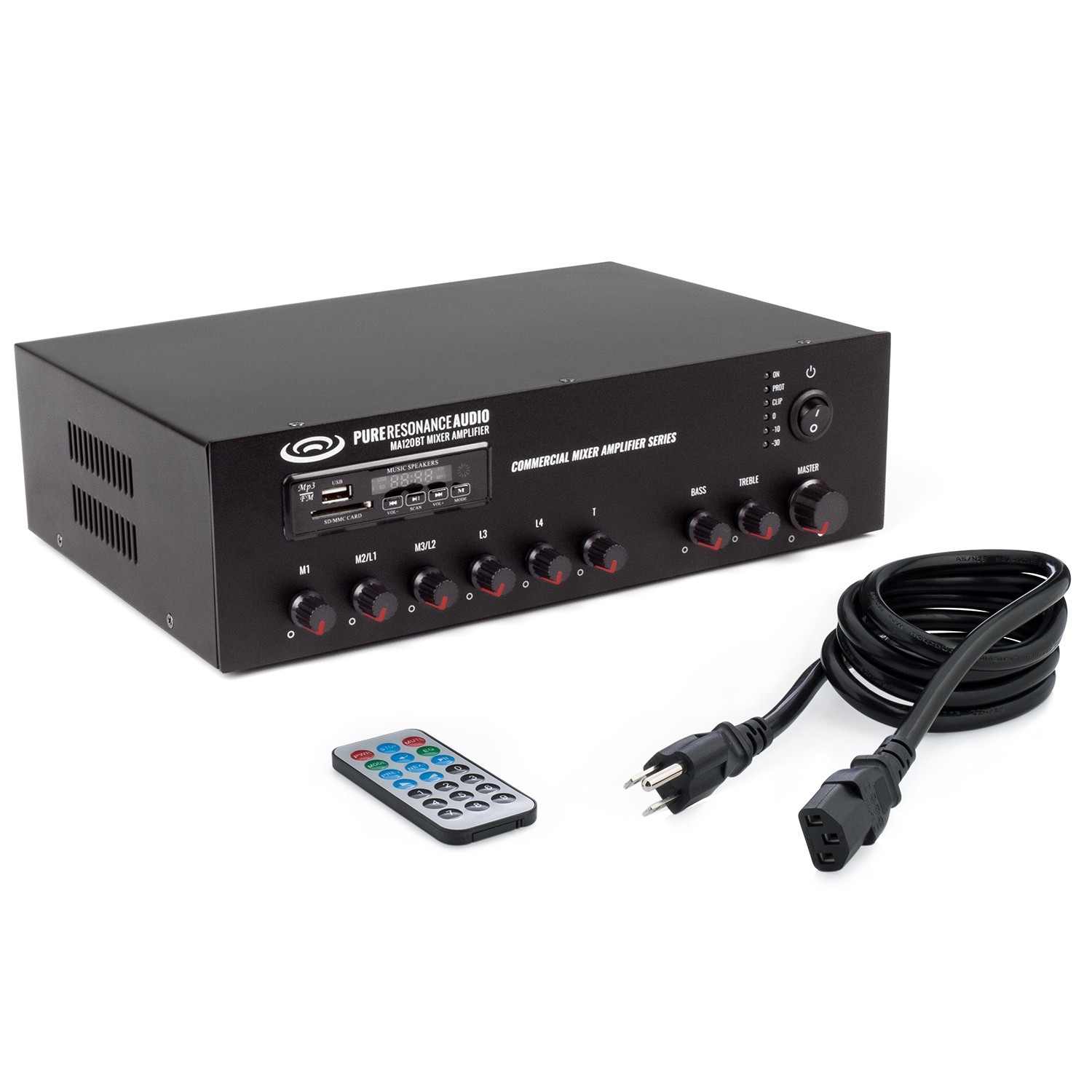 Pure Resonance Audio MA120BT Bluetooth Mixer Amplifier