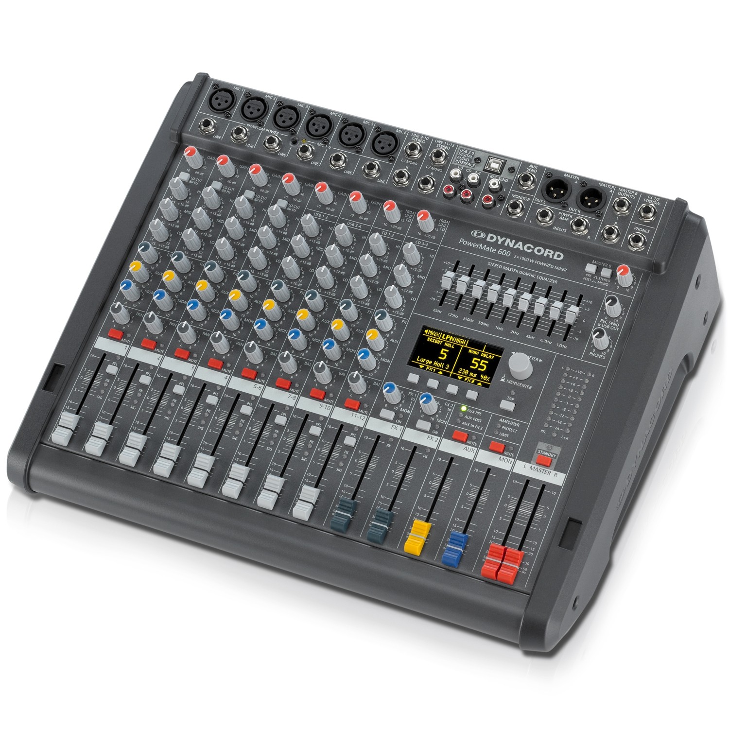 Dynacord PowerMate 600-3 8-Channel Compact Power Mixer