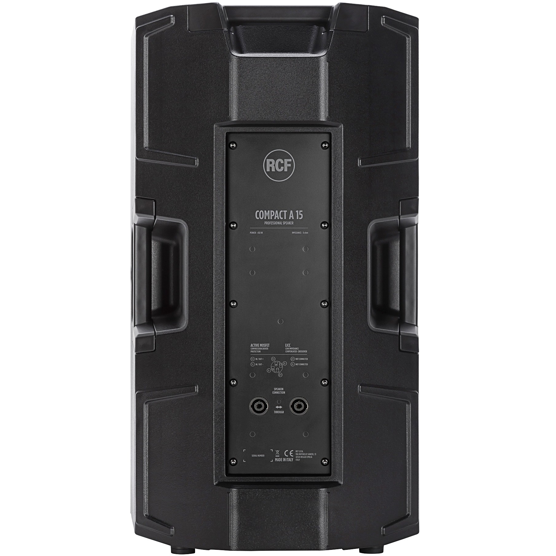 Back of RCF COMPACT A-15 15-inch Passive Speaker