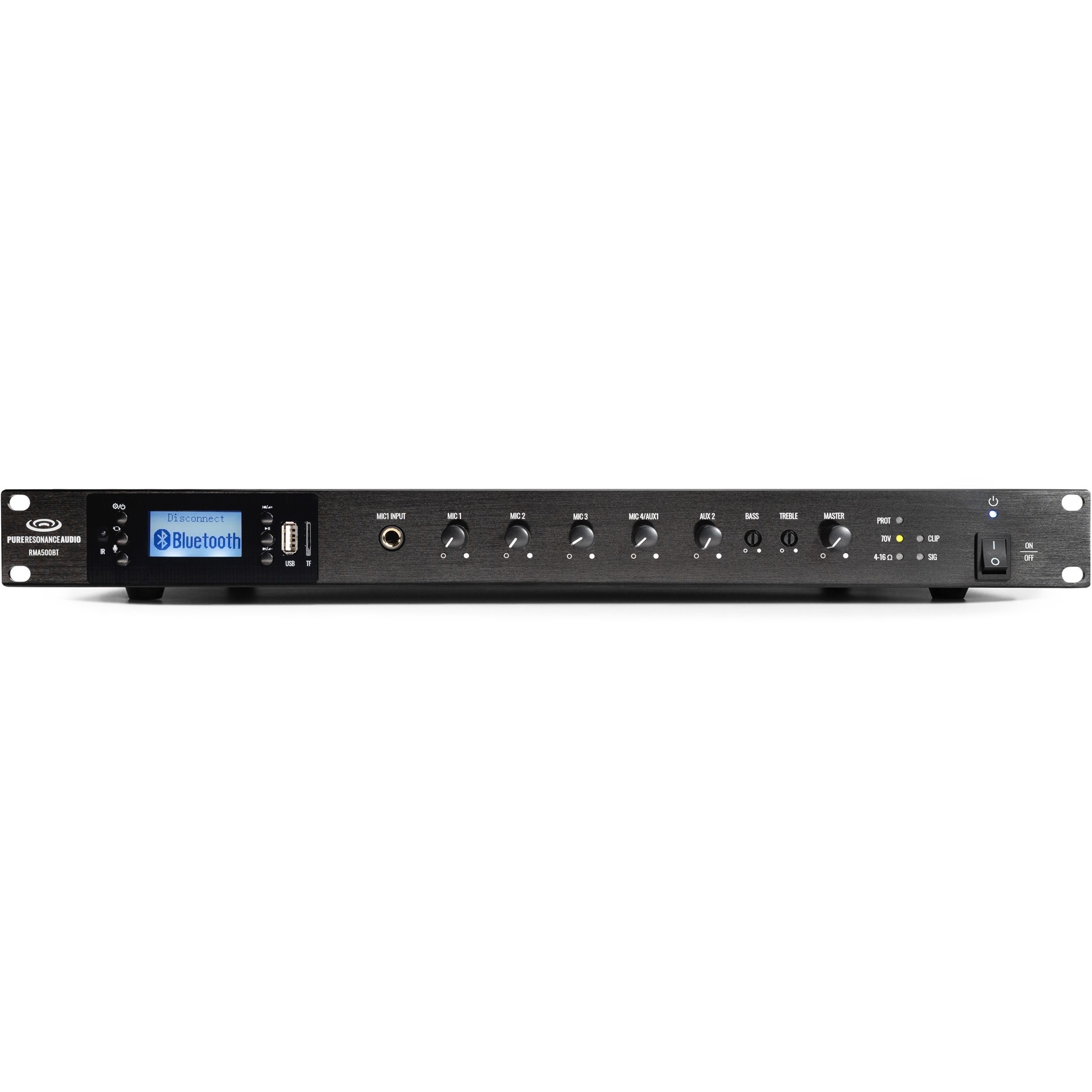 Pure Resonance Audio RMA500BT Rack Mount Mixer Amplifier