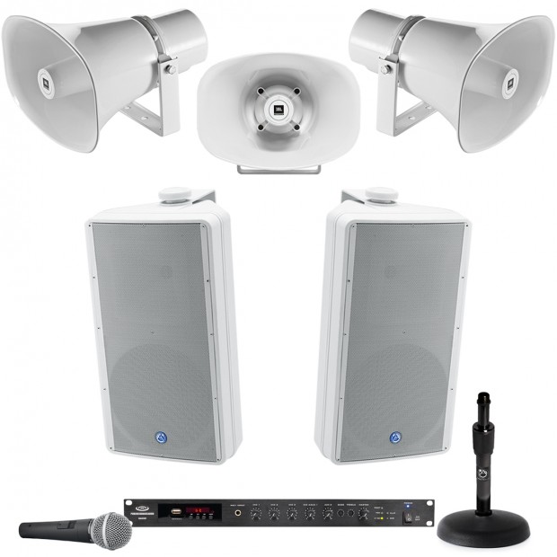 Ooit priester helpen Stadium Horn Speaker System with JBL Outdoor Stadium Speakers and Bluetooth