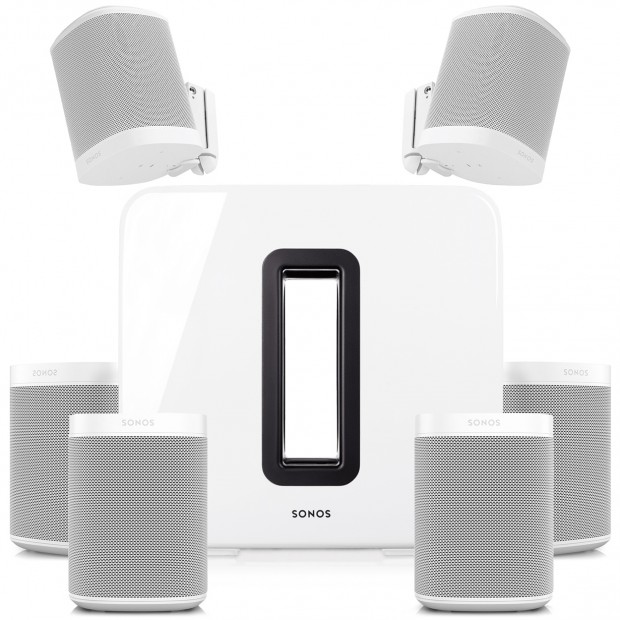 Ingang Overtreding Dodelijk Wireless Retail Store Speaker System with 6 Sonos ONE Compact Smart Speakers  with WiFi Music Streaming