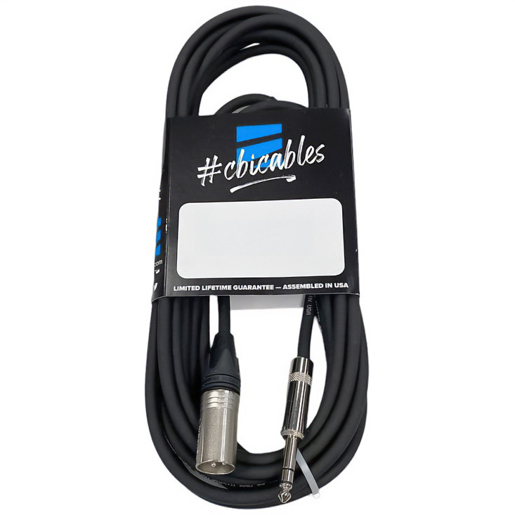 CBI BLC-30 22G Balanced 1/4-inch Male TRS to Male XLR Cable