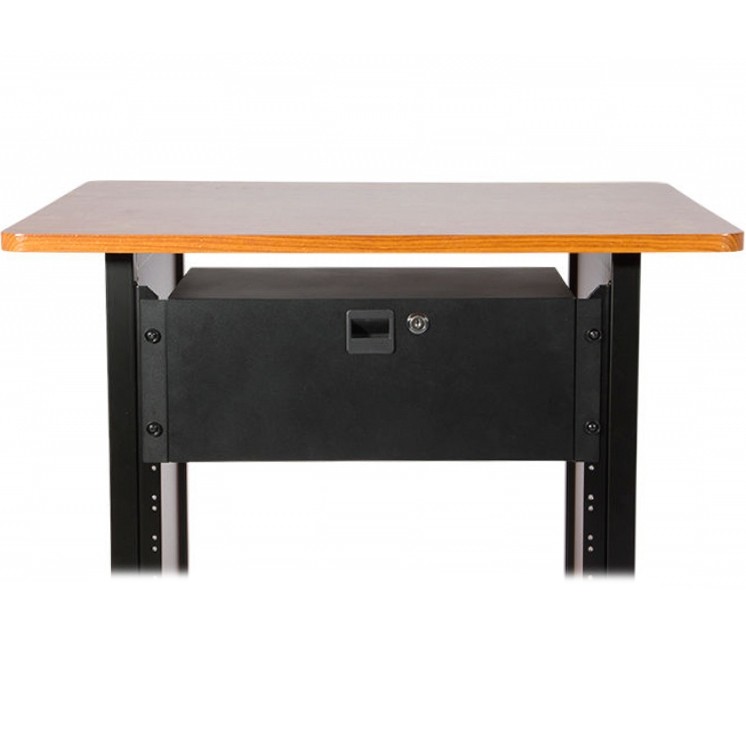 On-Stage RDL4000 4U Locking Rack Drawer Open Closed