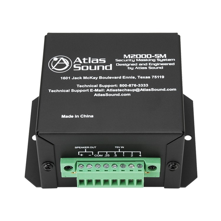 Atlas Sound M2000-SM Surface Mount Sound Masking Transducer Inputs