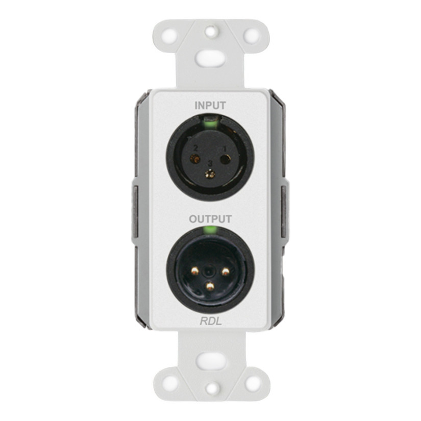 RDL D-RN12 1x2 Wall-Mounted Bi-Directional Dante Interface 