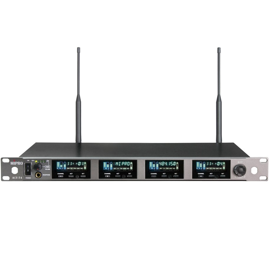 MIPRO ACT-74 Wideband Quad-Channel UHF True Diversity Receiver