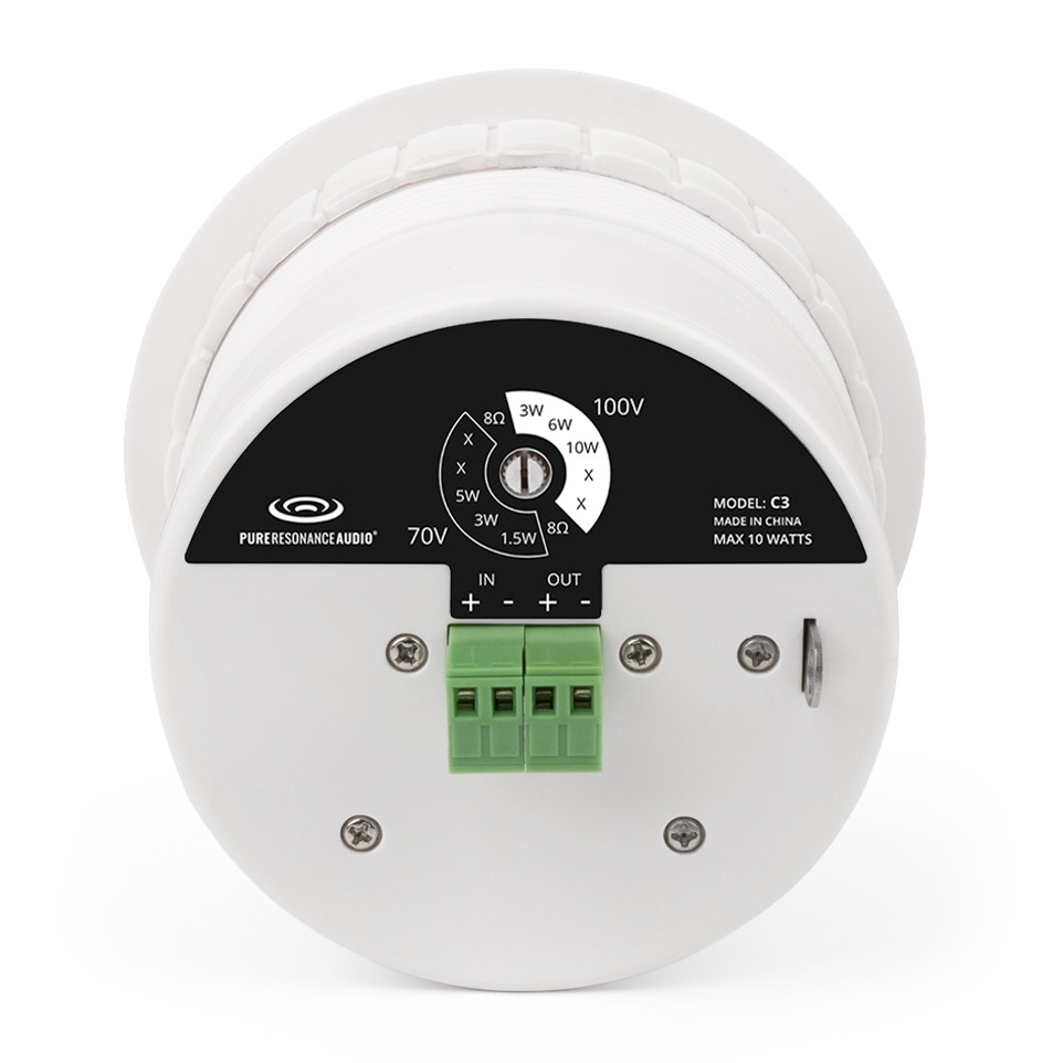 Back of Pure Resonance Audio C3 Speaker