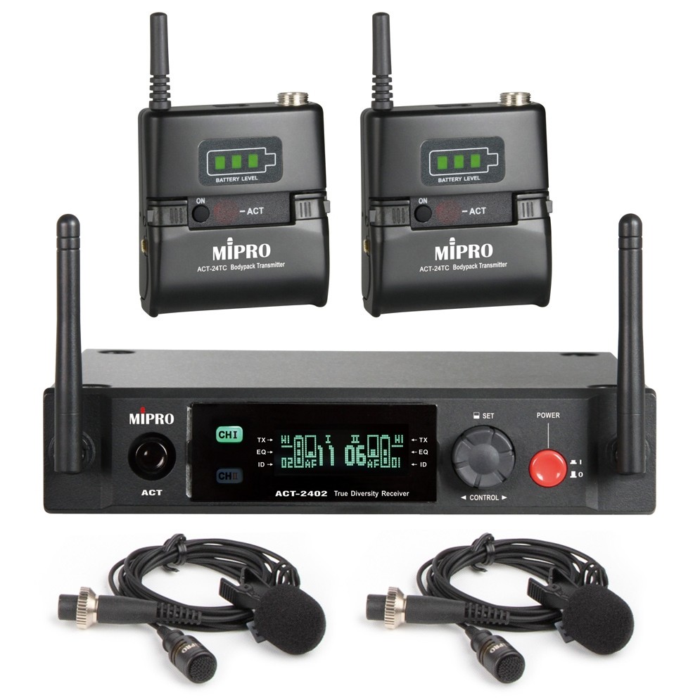 MIPRO ACT-2402/ACT-24TC2 Dual Channel Lapel System