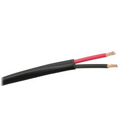 Provideon 2C18P 18/2 Plenum Audio Speaker Wire - Black (250ft)