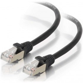 C2G 28696 Cat5e Snagless Shielded (STP) Ethernet Network Patch Cable, Black - 50ft
