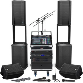 Auditorium Sound System with 2 Portable Bose F1 Systems with Adjustable Coverage Patterns and Powered Subwoofers - 4000 Watts (Discontinued Components)