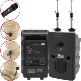 Anchor Audio Go Getter AIR X2 Portable Sound System with 2 Wireless AIR Bluetooth Speakers and 2 Wireless Microphones