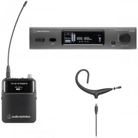 Audio-Technica ATW-3211N893X 3000 Series Fourth Generation Network-Enabled Wireless Microphone System with BP893xcH Headworn Mic - Black
