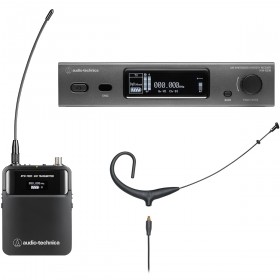Audio-Technica ATW-3211N894x 3000 Series Fourth Generation Network-Enabled Wireless Microphone System with BP894xcH Headworn Mic - Black