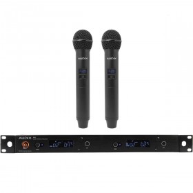 Audix AP62 OM2 Wireless Microphone System with R62 2-Channel True Diversity Receiver and 2 H60/OM2 Handheld Transmitters