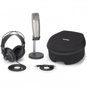 Samson C01U Pro Podcasting Pack with USB Studio Condenser Microphone and Accessories (Discontinued)