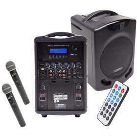 Califone PA419-Q2 Wireless Portable PA System with 2 Handheld Wireless Microphones (Discontinued)