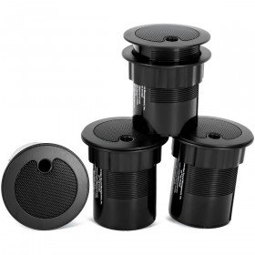 Cambridge Qt Active Emitter Sound Masking Speakers (4 Pack with RJ45 UTP Cables) Plenum-Rated UL 2043 Listed - Black