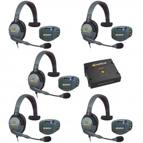 Eartec COMSTAR 5 Five Person Wireless Intercom System with ComPak Beltpacks (Discontinued)