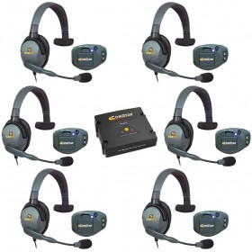Eartec COMSTAR 6 Six Person Wireless Intercom System with ComPak Beltpacks (Discontinued)
