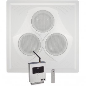 Classroom Sound System with Pure Resonance Audio VCA8 Vector Ceiling Speaker Array and Micro20 Amplified 2.4G Digital Wireless Microphone System
