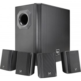 Electro-Voice EVID S44 Compact Full-Range Surface Mount Loudspeaker System with 4 EVID 2.1 Satellite Speakers and EVID 40 Subwoofer