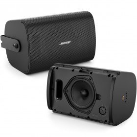 Bose FreeSpace FS4SE Surface-Mount Loudspeaker 8-Ohm and 70/100 Volt 160 Watts UL1480 ULC-S541 Listed iP55 Outdoor Rating - Black Pair