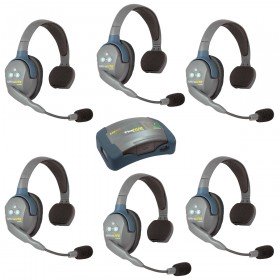 Eartec HUB6S UltraLITE 6 Person Wireless Headset System with Hub and Case (Single)