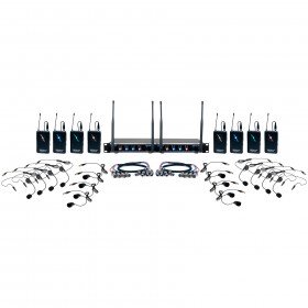 VocoPro Hybrid-Play-8 Eight-Channel Digital Wireless System with Headsets and Lavalier Microphones (Discontinued)