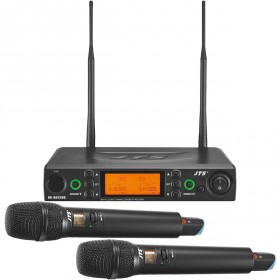 JTS RU8012DB/(2)RU850LTH UHF PLL Dual Channel Diversity Wireless System with 2 Handheld Microphones